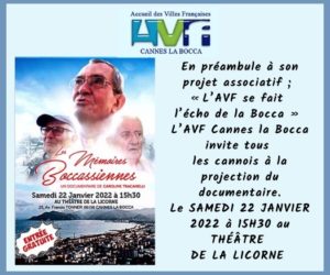 AFV fait l’écho de La Bocca le 22 janvier au théâtre la Licorne